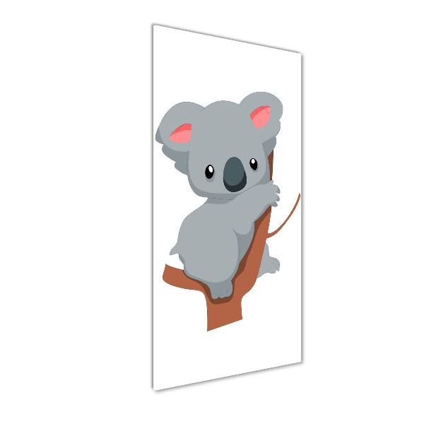 Quadro vetro acrilico verticale Un panda su un albero