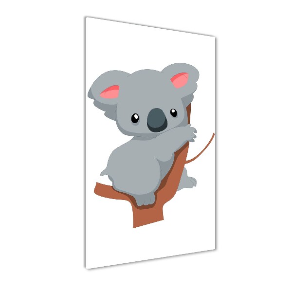 Quadro vetro acrilico verticale Un panda su un albero