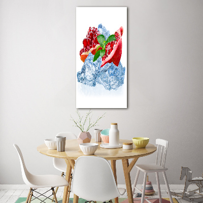 Quadro in vetro acrilico verticale Granata