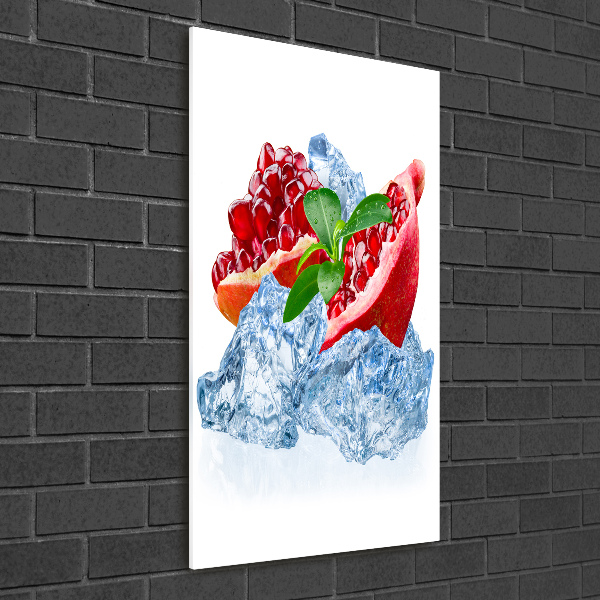 Quadro in vetro acrilico verticale Granata