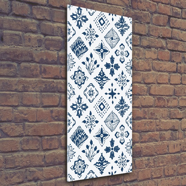 Quadro in vetro acrilico verticale Motivo floreale