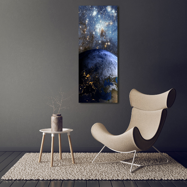 Quadro in vetro acrilico verticale Pianeta Terra