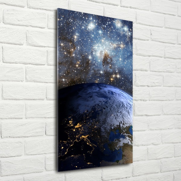 Quadro in vetro acrilico verticale Pianeta Terra