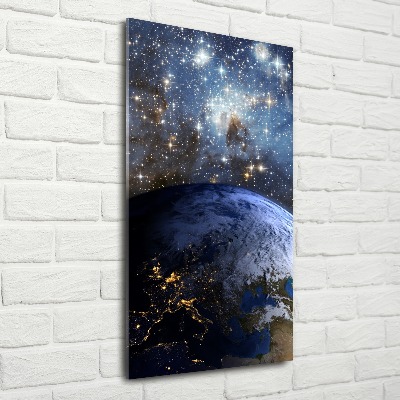 Quadro in vetro acrilico verticale Pianeta Terra
