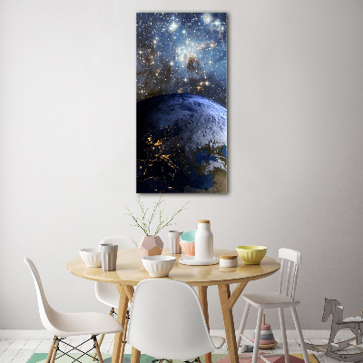 Quadro in vetro acrilico verticale Pianeta Terra