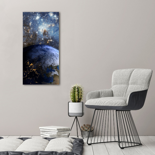 Quadro in vetro acrilico verticale Pianeta Terra