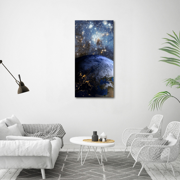 Quadro in vetro acrilico verticale Pianeta Terra