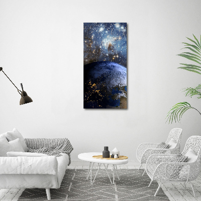 Quadro in vetro acrilico verticale Pianeta Terra
