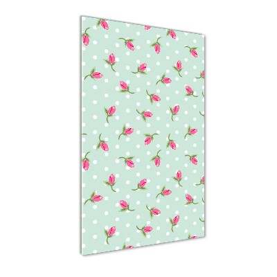 Quadro vetro acrilico verticale Rose