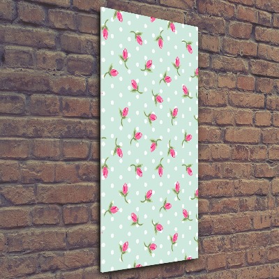 Quadro vetro acrilico verticale Rose