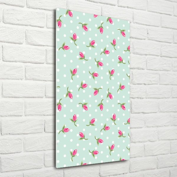 Quadro vetro acrilico verticale Rose