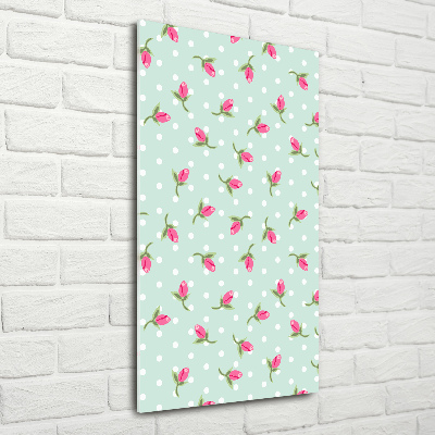 Quadro vetro acrilico verticale Rose