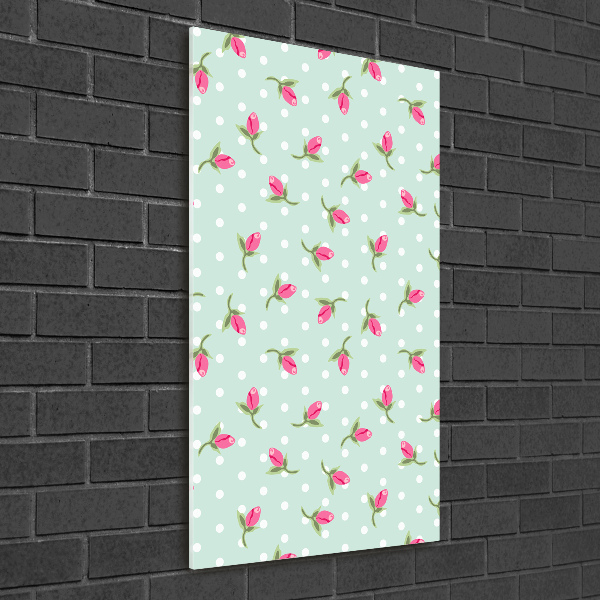 Quadro vetro acrilico verticale Rose