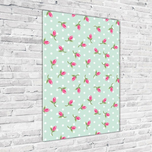 Quadro vetro acrilico verticale Rose