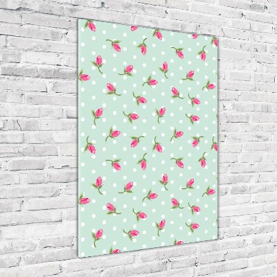 Quadro vetro acrilico verticale Rose