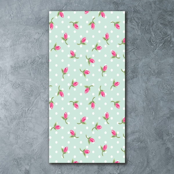 Quadro vetro acrilico verticale Rose