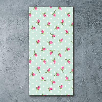 Quadro vetro acrilico verticale Rose