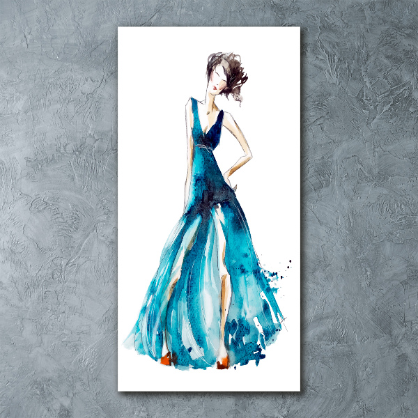 Quadro stampa su vetro acrilico verticale Illustrazione di moda