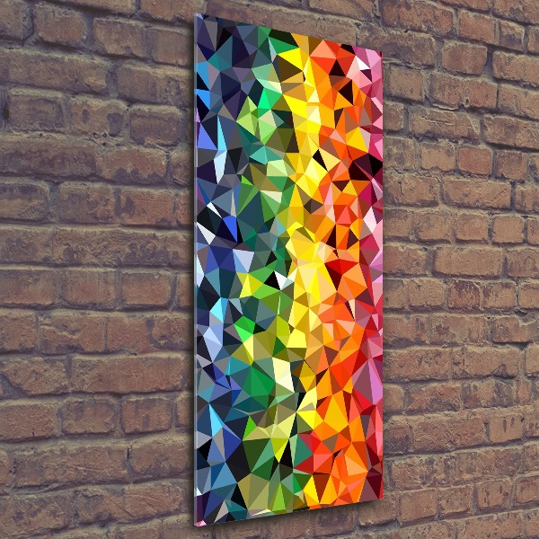 Quadro in vetro acrilico verticale Sfondo geometrico