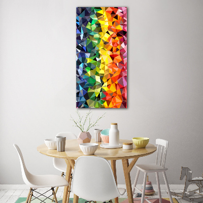Quadro in vetro acrilico verticale Sfondo geometrico