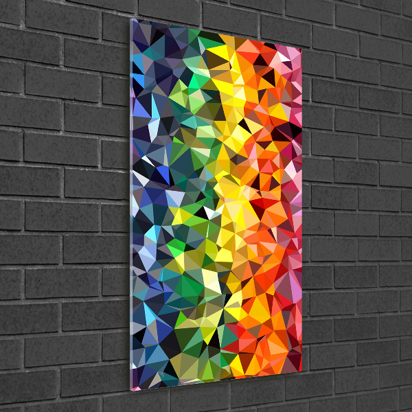 Quadro in vetro acrilico verticale Sfondo geometrico
