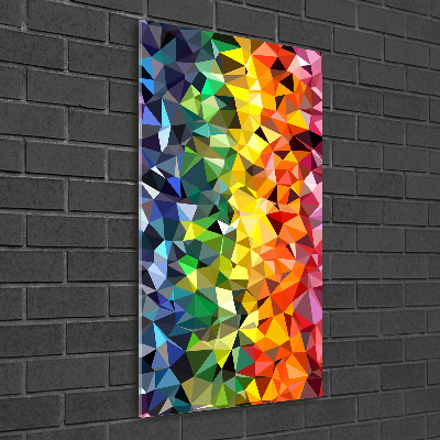 Quadro in vetro acrilico verticale Sfondo geometrico
