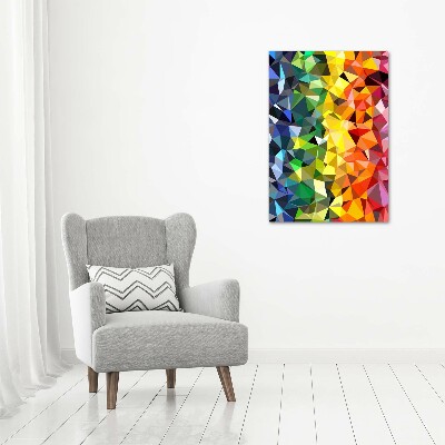Quadro in vetro acrilico verticale Sfondo geometrico