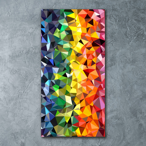 Quadro in vetro acrilico verticale Sfondo geometrico