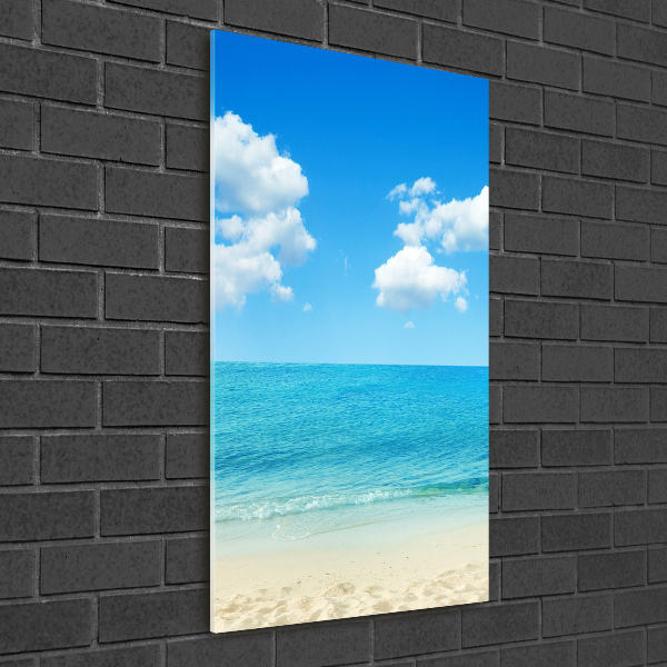 Quadro acrilico verticale Spiaggia tropicale