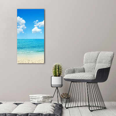 Quadro acrilico verticale Spiaggia tropicale