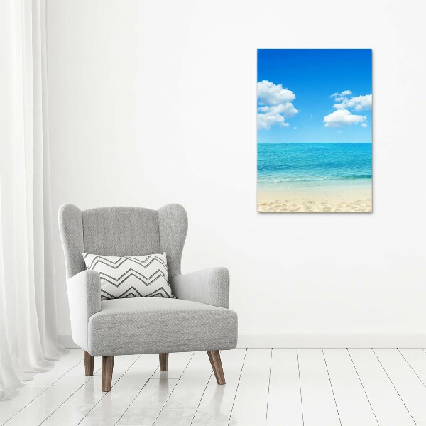 Quadro acrilico verticale Spiaggia tropicale