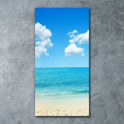 Quadro acrilico verticale Spiaggia tropicale