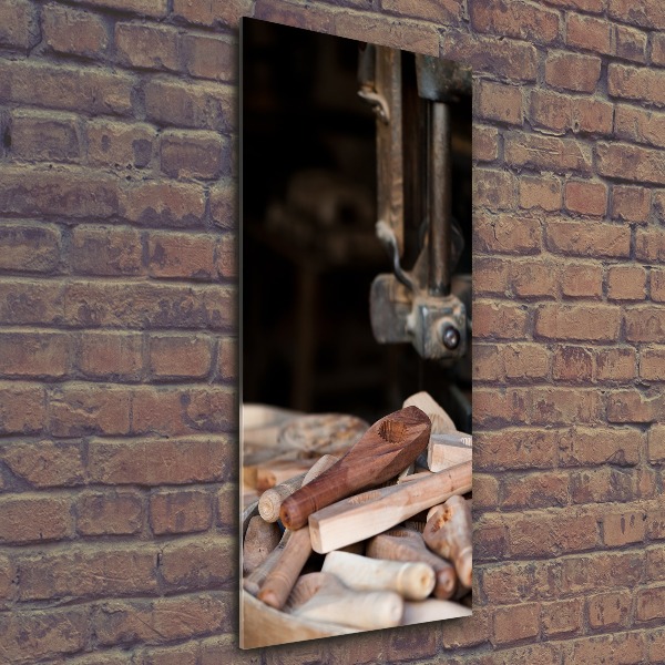 Quadro acrilico verticale Utensili in legno
