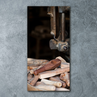 Quadro acrilico verticale Utensili in legno