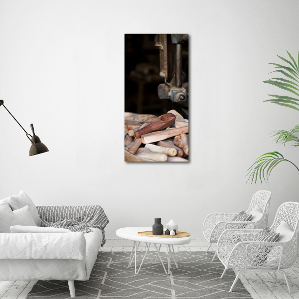 Quadro acrilico verticale Utensili in legno