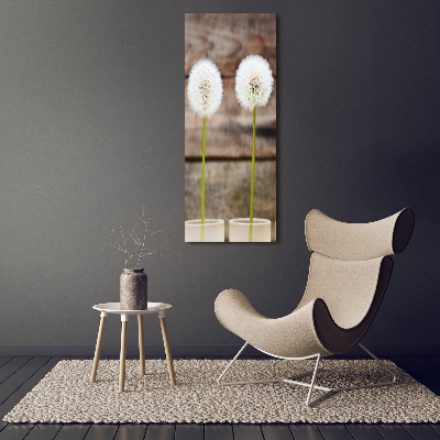 Quadro in vetro acrilico verticale Denti di leone