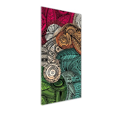 Quadro acrilico verticale Piume astratte