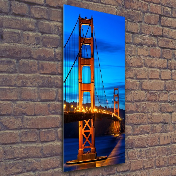 Quadro vetro acrilico verticale Ponte di San Francisco