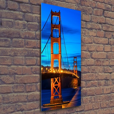Quadro vetro acrilico verticale Ponte di San Francisco