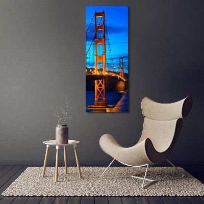 Quadro vetro acrilico verticale Ponte di San Francisco