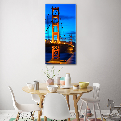 Quadro vetro acrilico verticale Ponte di San Francisco