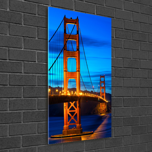 Quadro vetro acrilico verticale Ponte di San Francisco