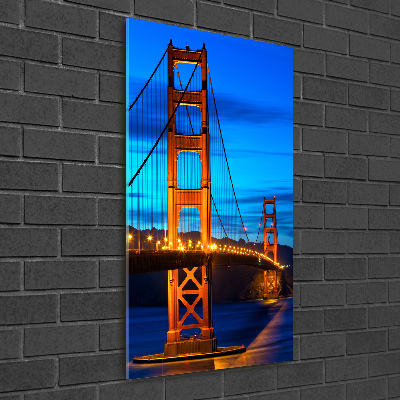 Quadro vetro acrilico verticale Ponte di San Francisco