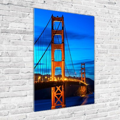 Quadro vetro acrilico verticale Ponte di San Francisco