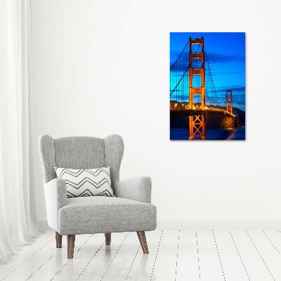 Quadro vetro acrilico verticale Ponte di San Francisco