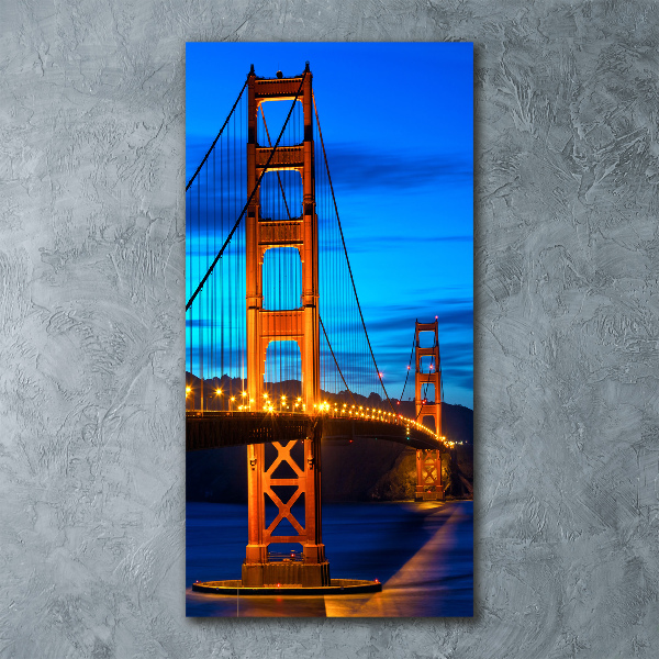 Quadro vetro acrilico verticale Ponte di San Francisco