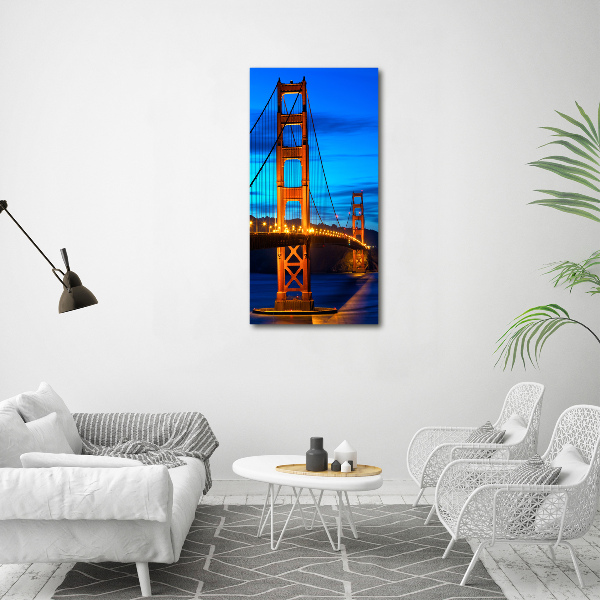 Quadro vetro acrilico verticale Ponte di San Francisco