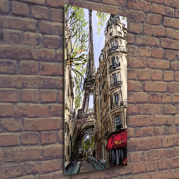 Quadro stampa su vetro acrilico verticale Torre Eiffel Parigi