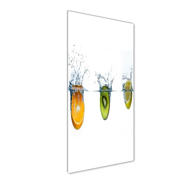 Quadro in vetro acrilico verticale Frutti sott'acqua