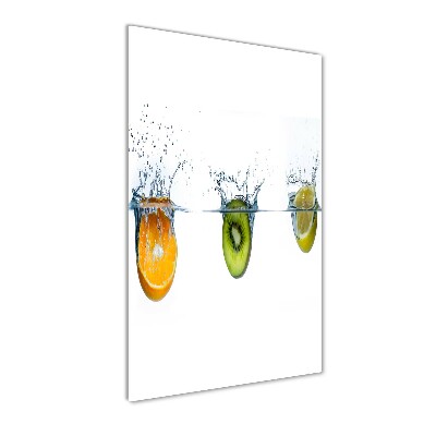 Quadro in vetro acrilico verticale Frutti sott'acqua